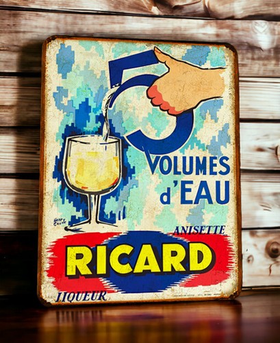 Plaque métal ricard volumes - plaque,