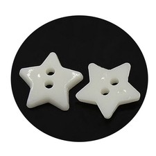 20 BOUTONS Acrylique BLANC