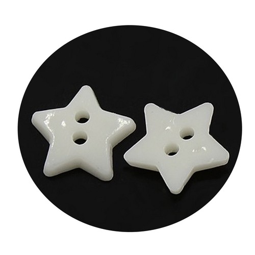 Boutons acrylique blanc - 20,