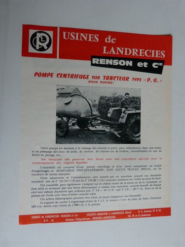 Prospectus catalogue agricole - ,