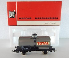 REF 6308 JOUEF UN WAGON CITERNE TOTAL GRISE A ESSIEUX HO EN BOITE ROUGE