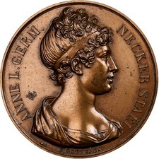 France, Médaille, Necker Staël, 1975, Bronze, TTB+