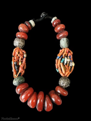 Collier ethnique ancien - collier,