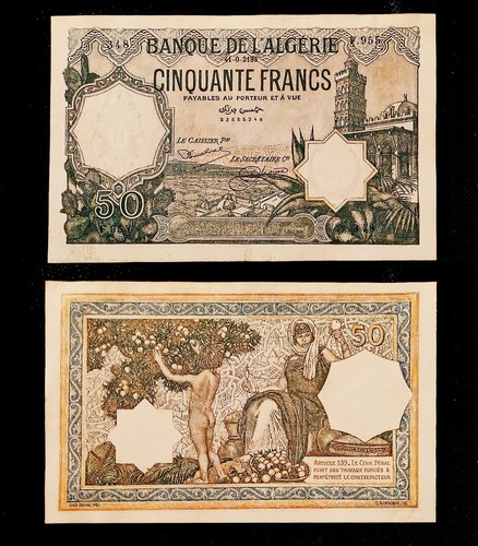 1938 francs algérie - 50,