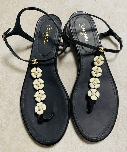 Sandales string fleur chanel - sandales,