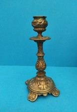 Ancien bougeoir en bronze, 633 gr, H. 19 cms, petit modèle