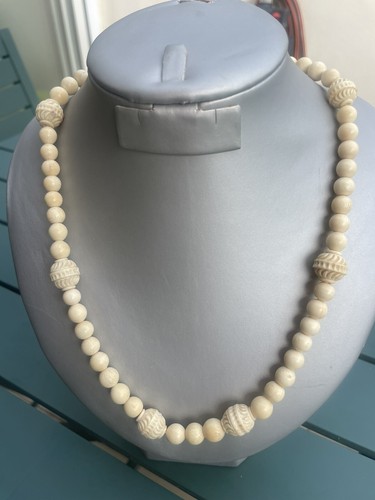 Antique art deco carved - deco, bead