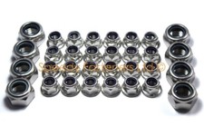 Karting Kart Acier Inoxydable Nyloc Bride Roue Écrous 4 Jeux Rotax Tkm Cadet