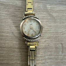 Montre Lip Femme Vintage Plaqué Or Lamine 20 Microns 