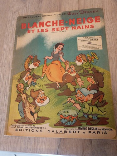 Livre partition blanche neige - partition,