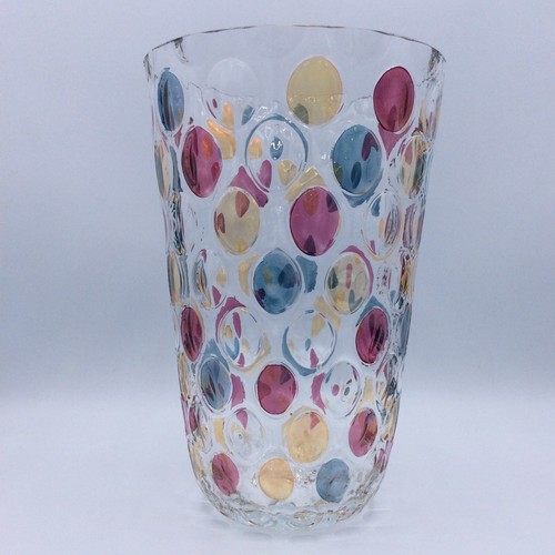 Vase verre moulé bulles - en,