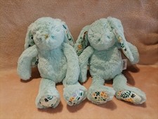 doudou peluche lapin vert