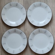 4 assiettes plates Noritake Isabella Japan diamètre 26,5 cm