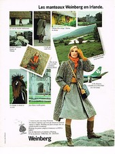 PUBLICITE ADVERTISING 064  1983  WEINBERG    les manteaux en IRLANDE 2