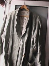 SCHNEIDERS made in Austria - veste pour femme 46    50 XL coton lin gansée cuir