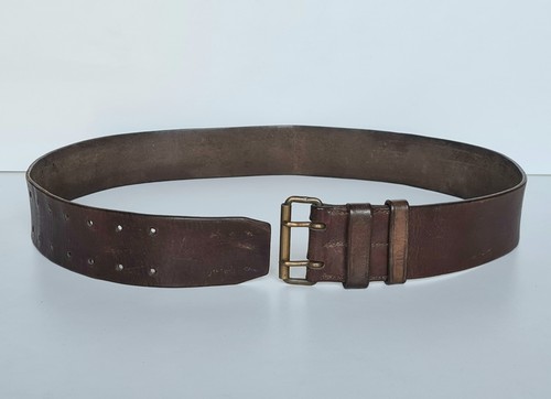 Ceinturon cuir laiton - en,