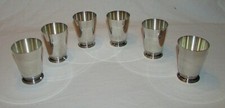 6 VERRES GOBELETS METAL