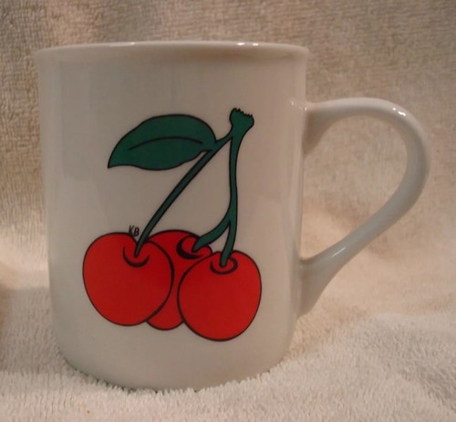 Beautiful red cherries ceramic - cherries,