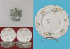 SÉRIE 12 ASSIETTES PLATES