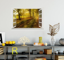 Forêts 3D prairie 645 fenêtres ouvertes WallPaper peintures murales mur impression déco Carly