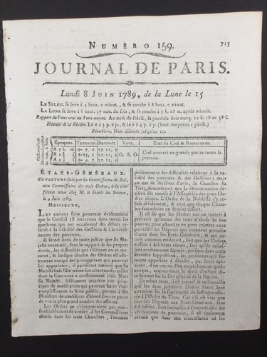 états généraux juin - juin, 1789