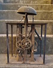 Ancien mouvement d' horloge comtoise capucine pendule coq