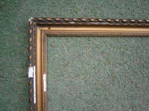 Ancien cadre bois stuc - ancien,