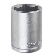 Douille 34 mm, acier au chrome vanadium, satinée, 6 pans,carré 1/2 - 12,7 mm - A