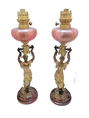 Paire lampes pétrole - de,