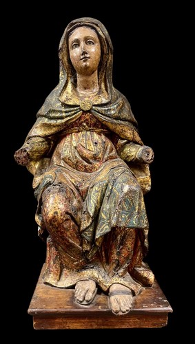 Vierge entronisée style - entronisÉe,