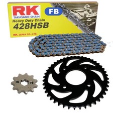 Kit De Chaîne Suzuki GSX-S 125 17-20 Chaîne RK FB 428 SB 122 Ouvert Bleu 14/45