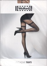 Collant WOLFORD ALCAZAR coloris Sahara/Black. Taille L. Clever tights.
