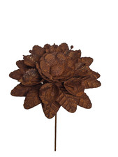 fleur en fer forgé sur tige    / décoration de jardin 