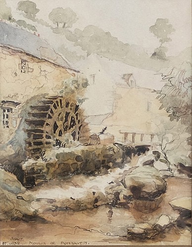 Aquarelle originale encadrée