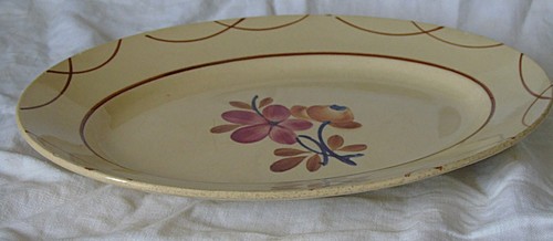 Ancien plat service - ancien, ovale