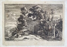 Paysage Vaches GRAVURE Eau