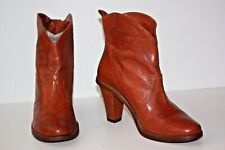 ROBERT CLERGERIE Boots à Enfiler Tout Cuir Fauve T 6 US / 37 EUROPE TBE