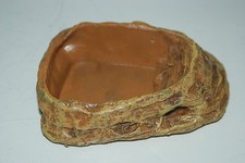 Vivarium Robuste Rocher à Reptile Nourriture Ou Bol à Eau Grand 15 x 10 x 3 CM