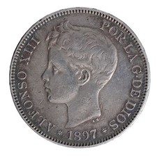 Espagne 5 Pesetas Alfonso XIII