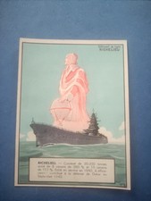 PAUL IGERT  MARINE NATIONALE CARTE POSTALE NAVIRE CUIRASSÉ RICHELIEU