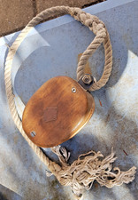 grosse poulie ancienne bois de