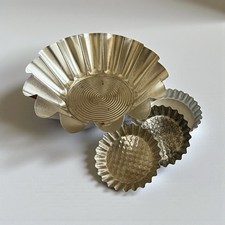 Lot 4 Moules Pâtisserie Fer Charlotte Tartelettes Vintage