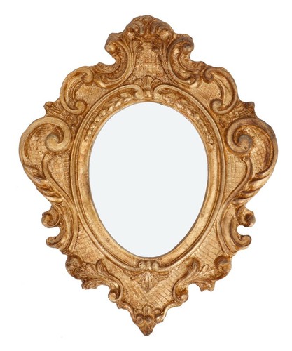 Petit miroir mural bois - en,