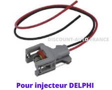 Connecteur injecteur diesel- compatible injecteurs Delphi - 2 broches