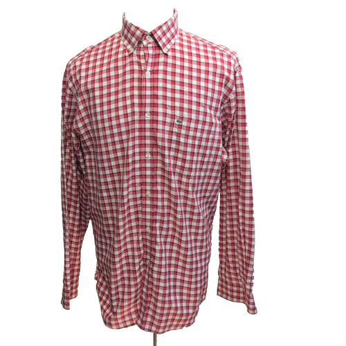 Chemise lacoste rouge blanc - chemise,