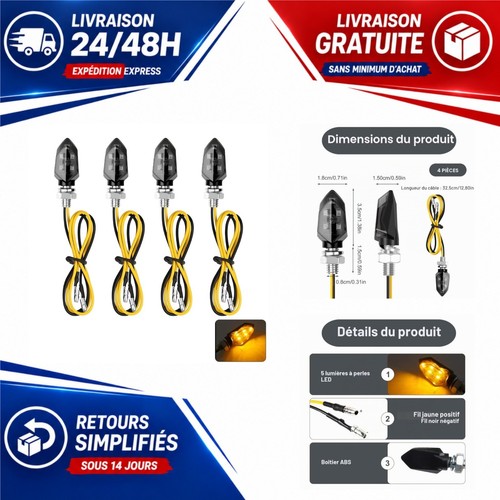 Clignotants moto led - clignotants,