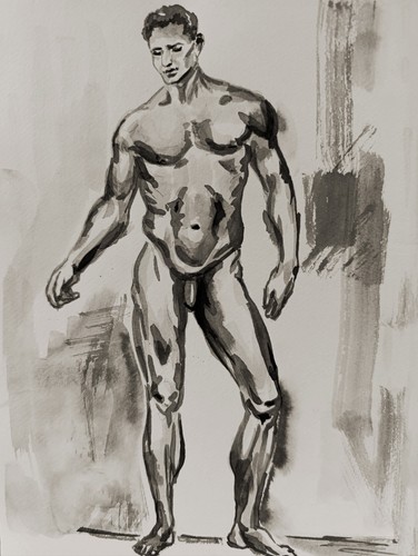 Peinture homme noir et - noir,