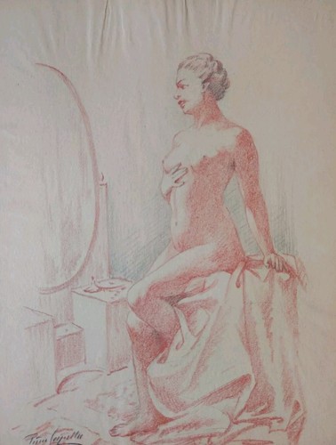 Dessin modèle nue - nue, féminin