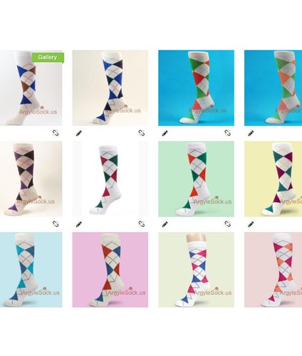 Mainly white argyle - mainly,