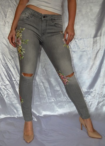 Jean skinny gris - jean,